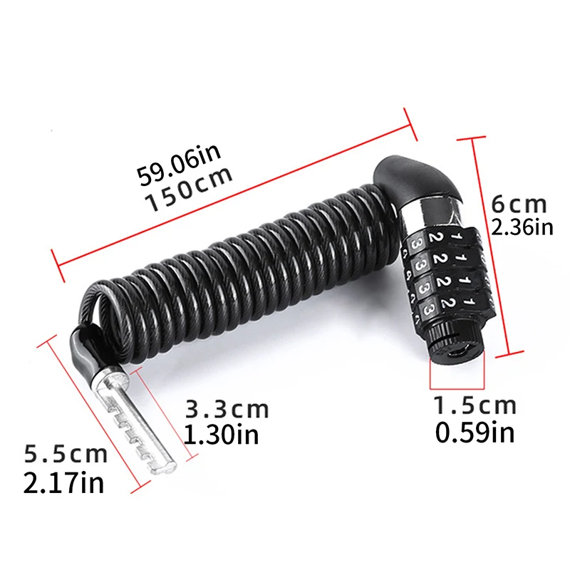 دراجة صغيرة كلمة السر قفل المحمولة خوذة قفل دائم أسلاك الفولاذ سلسلة قفل ل إطار الجبلية قفل دراجة اكسسوارات