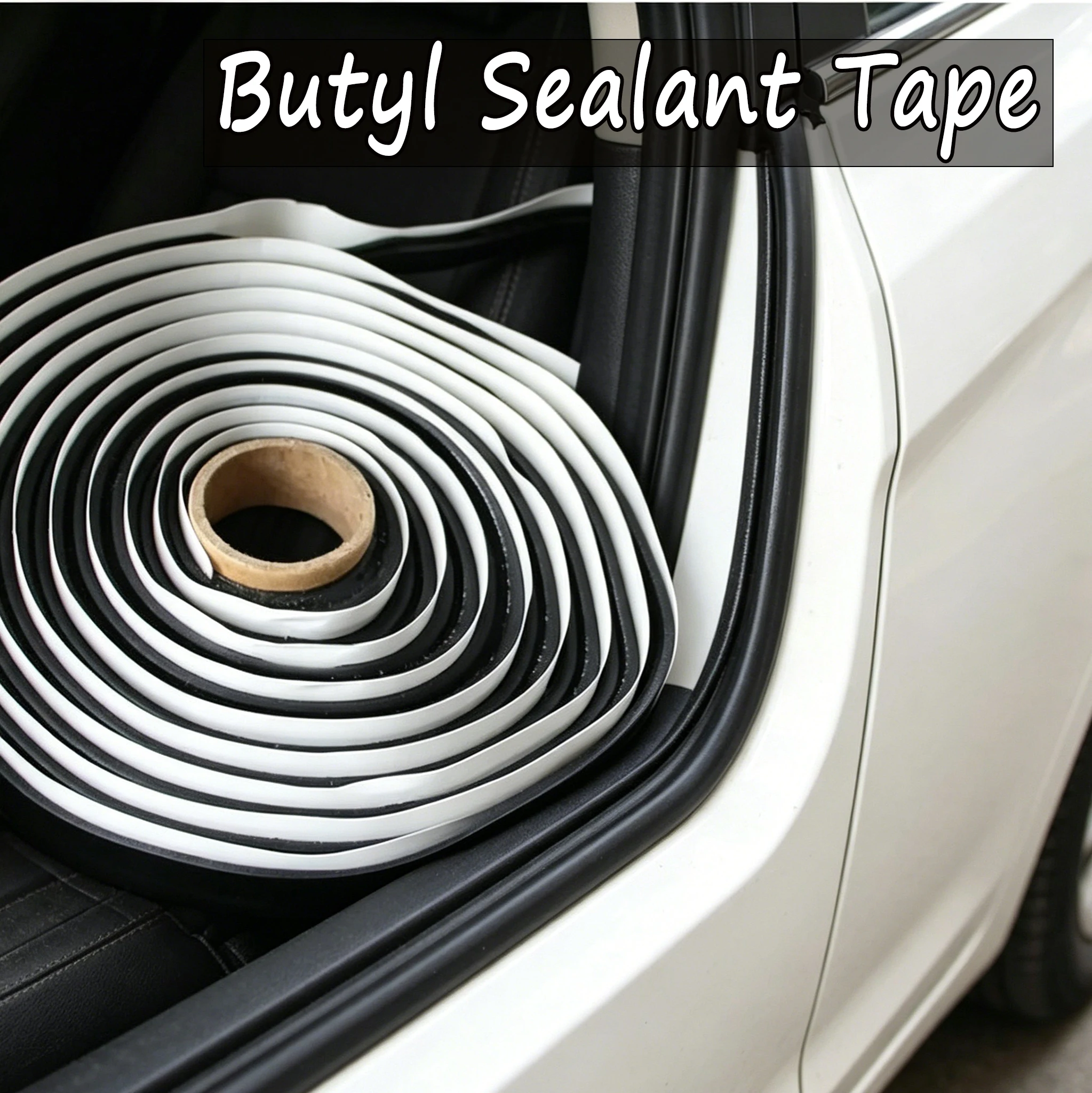 Headlight Sealant Retrofit Refit Butyl Rope Rubber Wndshield Sealant Glue Reseal for Car Headlamps Window Door Windshield