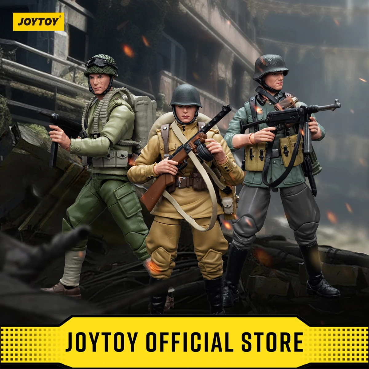 JOYTOY 1/18 figuras de acción Hardcore Coldplay Segunda Guerra Mundial Wehrmacht Segunda Guerra Mundial infantería soviética WWll ejército de los Estados Unidos