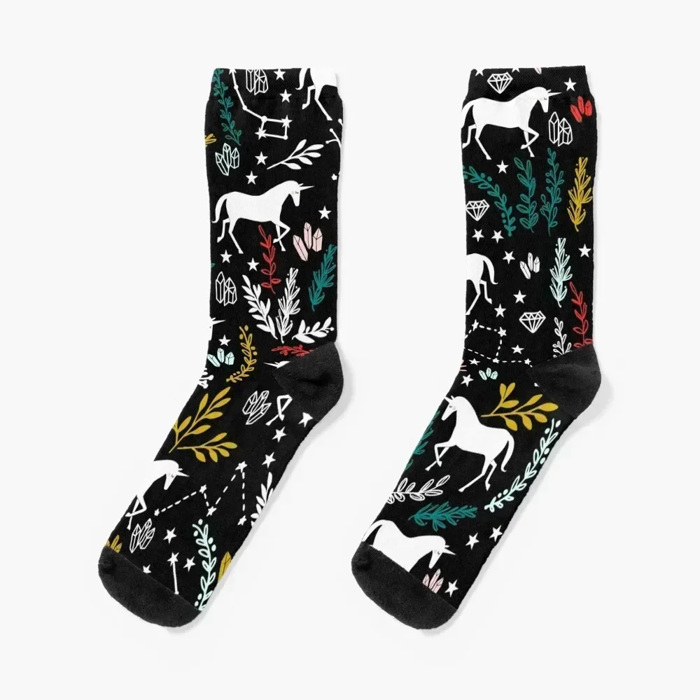 Magical Unicorn and Star Constellations Socks Crossfit designer Men's bright garter Socks Men Women's