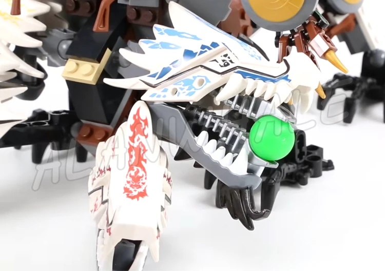 911 elementów Shinobi 4-głowicowy Ultra Epic Dragon Battle Snake Prison Devourer 9789 Klocki Konstrukcyjne Kompatybilne z Modelami