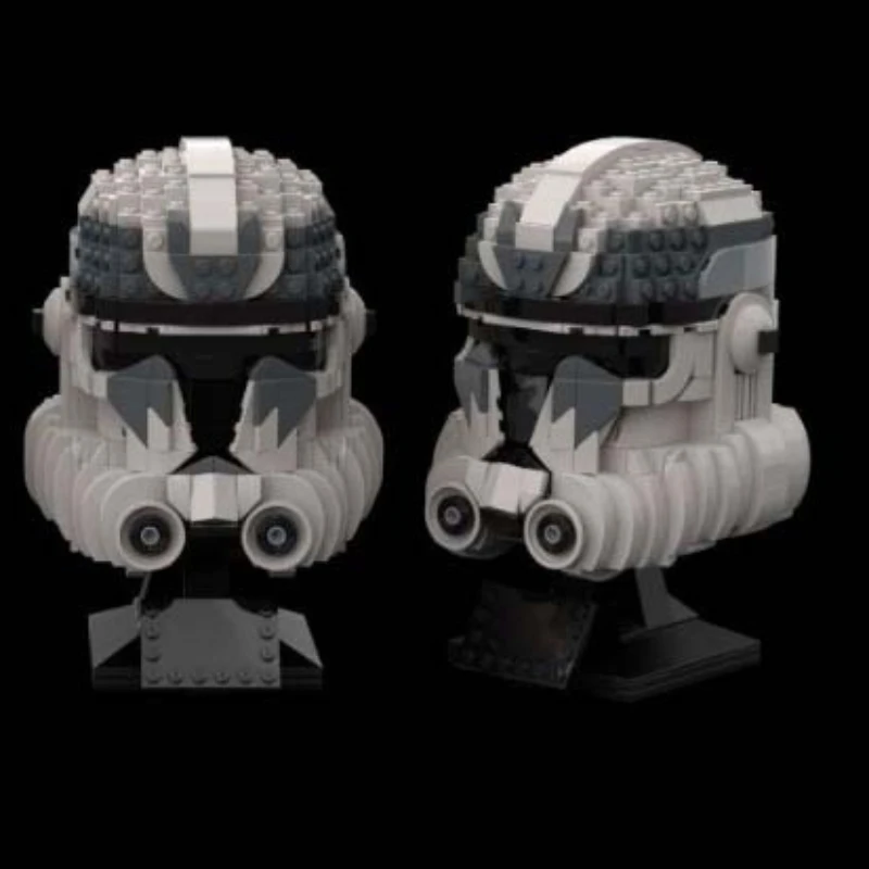 896 PCS Trooper Helmet MOC Model Custom Building Blocks Assembly Toy Perfect Birthday Gift For Desktop Helmet Ornament Display view 4