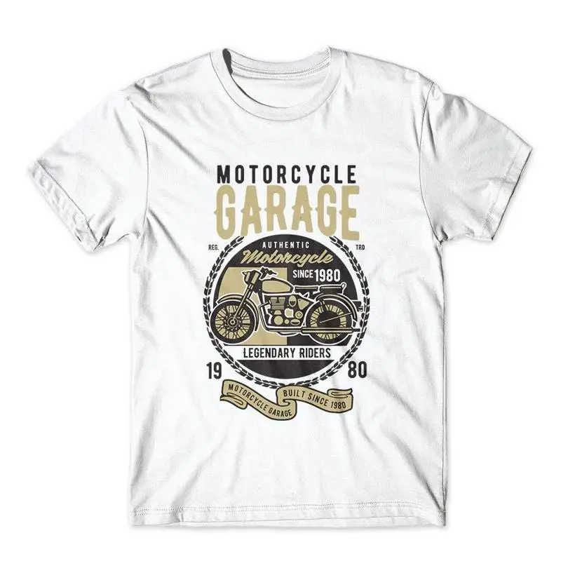 

Motorcycle Garage Classic T Shirt 100 Cotton Premium New