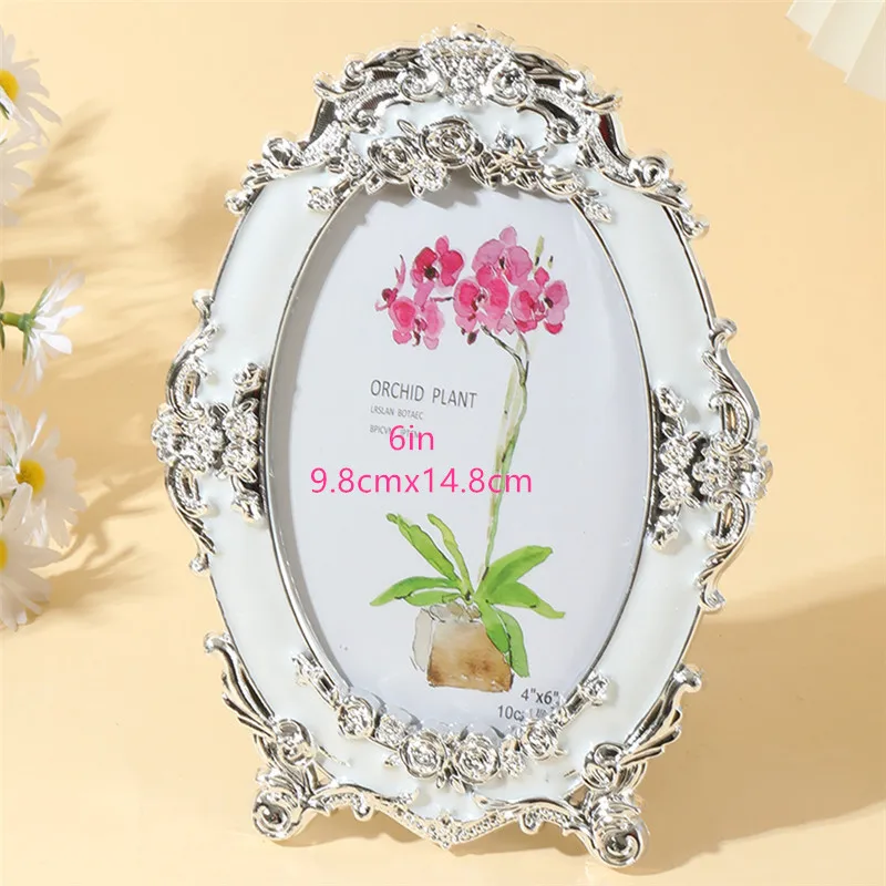 1 stuk elegante fotolijst van kunststof met olie-effect, 15 cm – vintage en moderne stijlen voor woningdecoratie (willekeurig papier in de lijst).