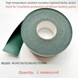 5Meters/Roll   Lithium Battery Insulation Stickers Battery pack of highland barley paperBack with Adhesive 18650 21700