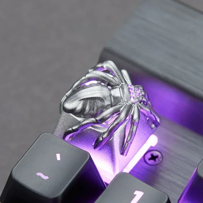 

LOBO CNC Aluminum Custom Keycaps Fantastic Beasts Spider Translucent Artisan Keycap DIY Metal Key Caps Mechanical Keyboard Gift