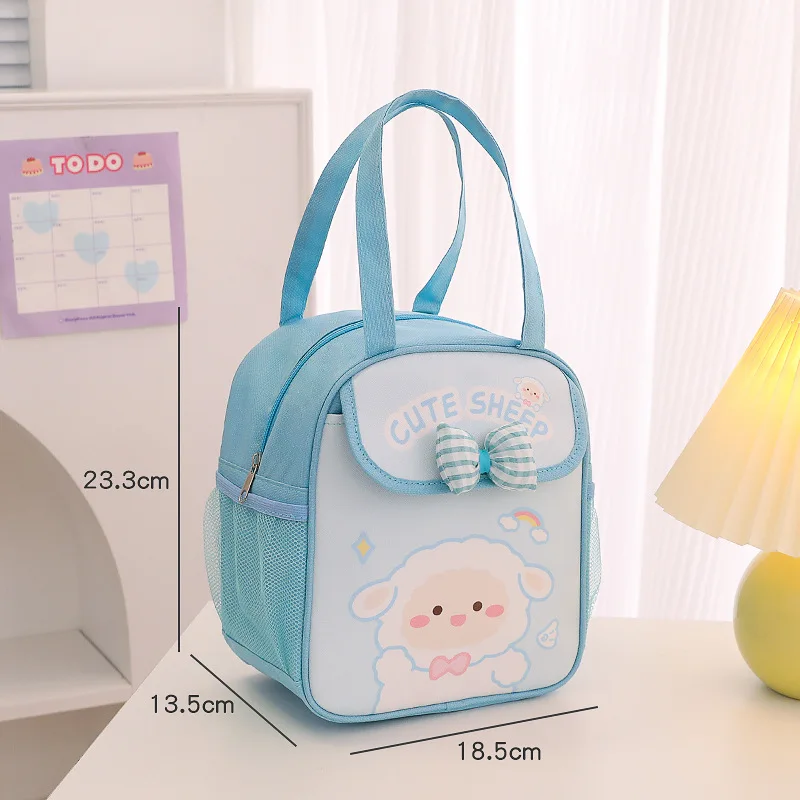 Imagem -06 - Chen Lin Kawaii Portátil Geladeira Térmica Bento Bolsa Crianças Escola Térmico Isolado Lancheira Tote Grosso Folha de Alumínio Bolsala