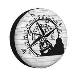 Custom Adventure Mountain Compass Duck Off Road Tire Cover 4WD 4x4 SUV Spare Wheel Protector for Toyota Land Cruiser Prado