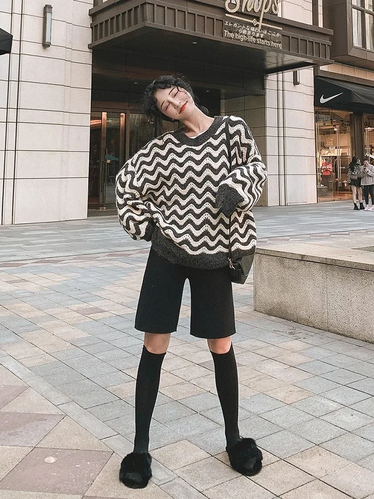 

Loose Oversized Sweater Women's Fashionable 2023 New Autumn Winter Outerwear Vintage Lazy Style Casual Versatile Hooded
