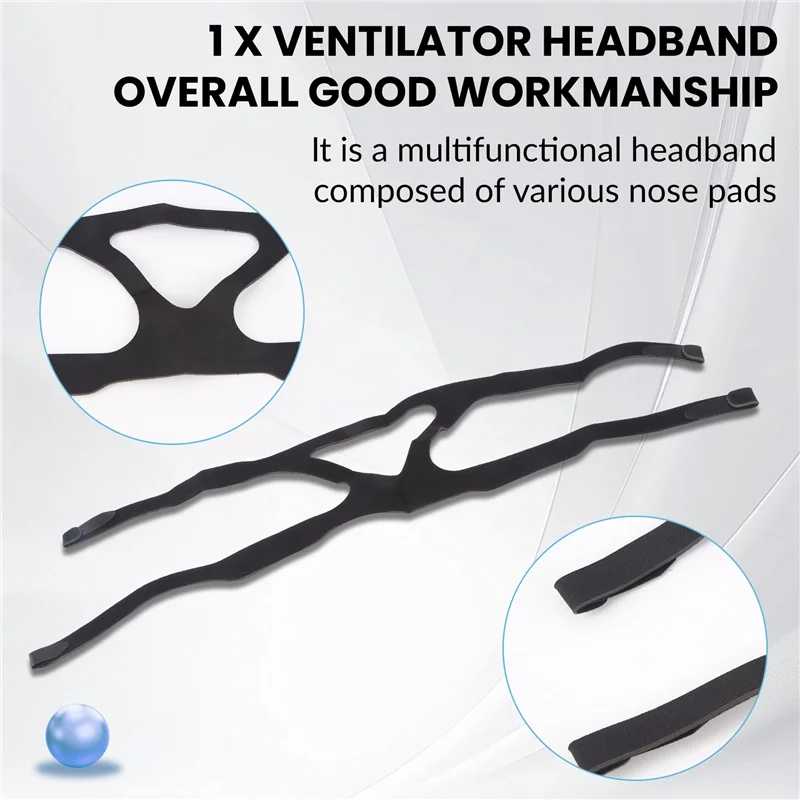 Y45A-Universal CPAP Headgear Replacement Headband Straps Compatible With Most Nasal, Sleep For Respironics Ventilator