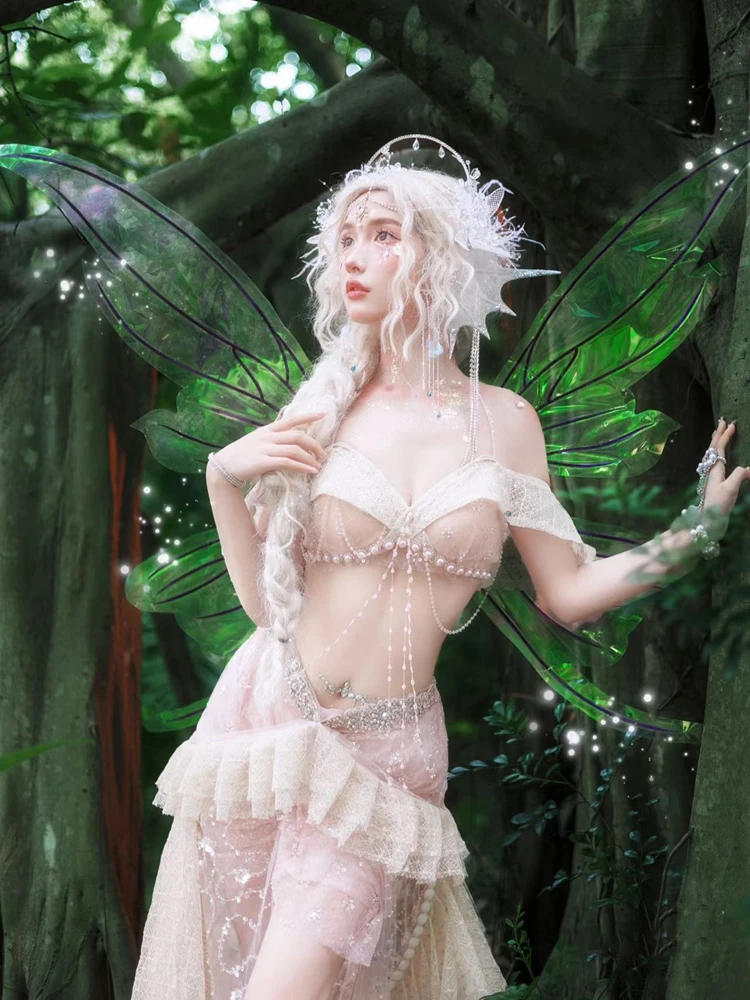 

Dreamy Fairy Princess Mermaid Photography Costume New Arrival from Xishuangbanna Travel Photography Shoot Ethnic Stage Costume