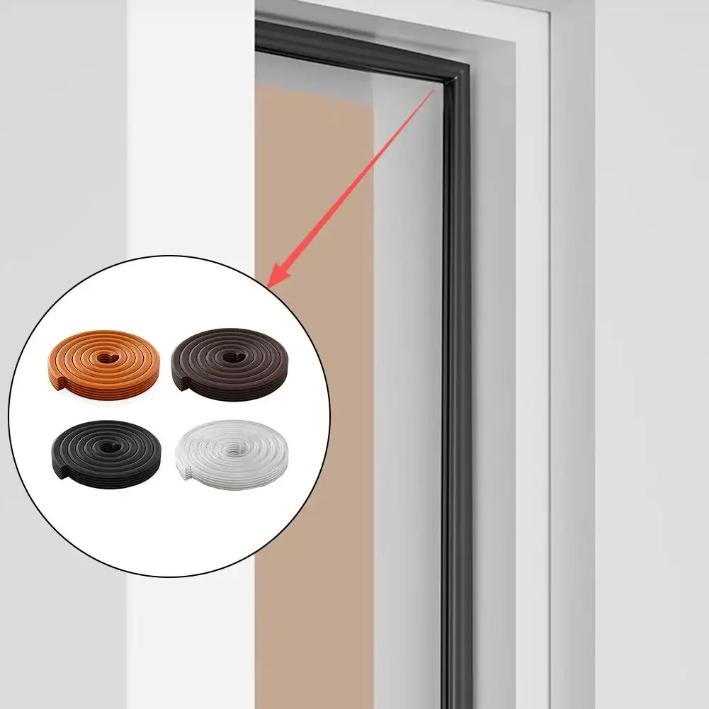 Flexible Silicone Door And Window Seal Strip Windproof Soundproof Tape 6m Home Improvement Sealing Strip