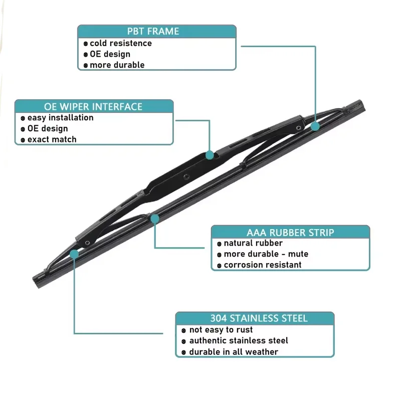 Car Rear Wiper Blades Back Window Wipers Arm For AUDI Q7 Hatchback (2006-2015) Auto Windscreen Blade Accessories