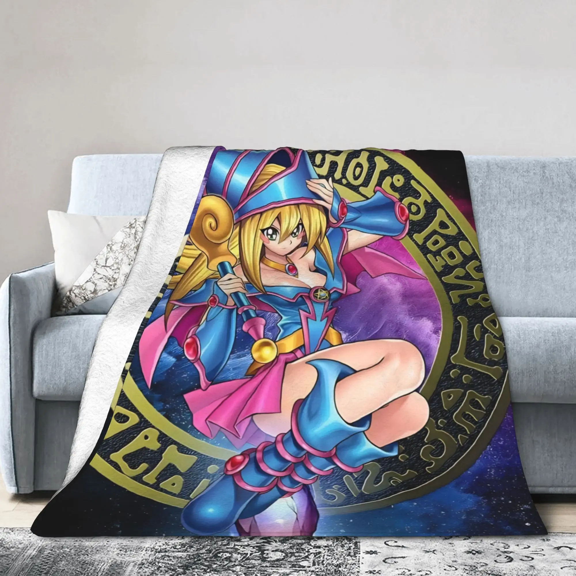 Conforto Yu-Gi-Oh Anime Cobertor Acessórios Cama Lanceiras Decorativas E Cobertores Veludo Macio para Carro