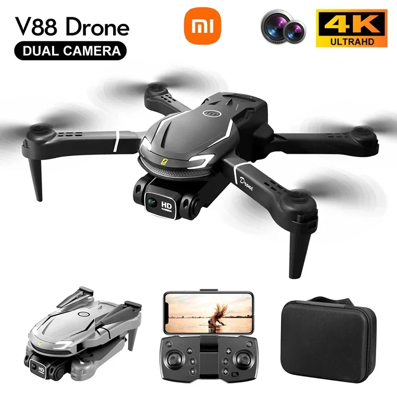 2024 New V88 Drone Multi Battery Range Professional High Definition Single Camera Dual Camera Mini Drone Obstacle Avoidance