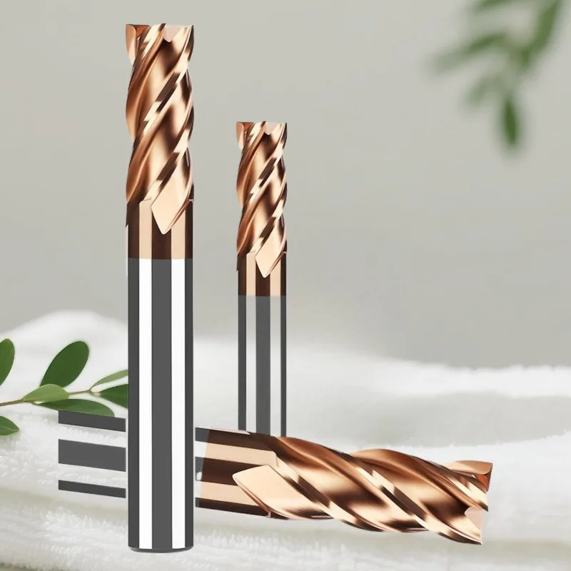 

4Flutes Carbide End Mill HRC55 Alloy Coating CNC Milling Cutter for Stainless Steel 1-20MM