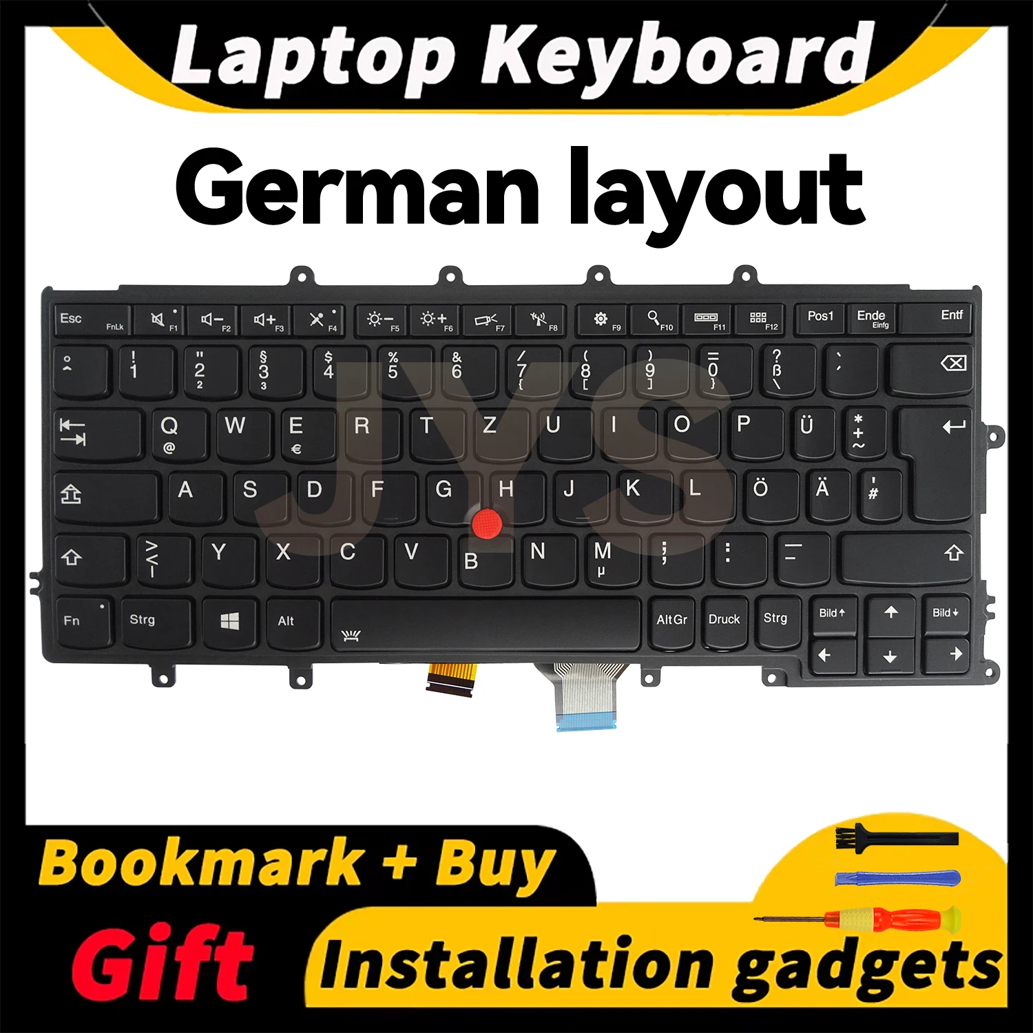 

For Lenovo Thinkpad X230S X240 X240S X250S X250 X260 X270 laptop replacement keyboard with backlit German layout 04X0189 04X0227