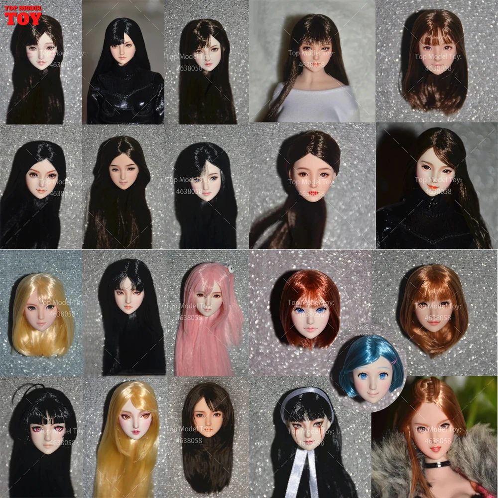 

Customization 1/6 Beauty Girl Obitsu Head Sculpt Makeup Long Short Hair Model For 12" Female Soldier Action Figure Body Dolls