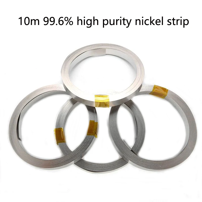 

10m Pure Nickel Strips 99.6% High Purity Nickel Belt 18650 21700 26650 Li-ion Battery Spot Welding Lithium Battery Pack Welding