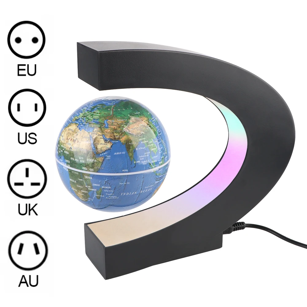 Regali di compleanno galleggianti Lampada antigravità elettronica Mappa del mondo a LED Decorazione della casa Globo a levitazione magnetica Novità Luce a sfera