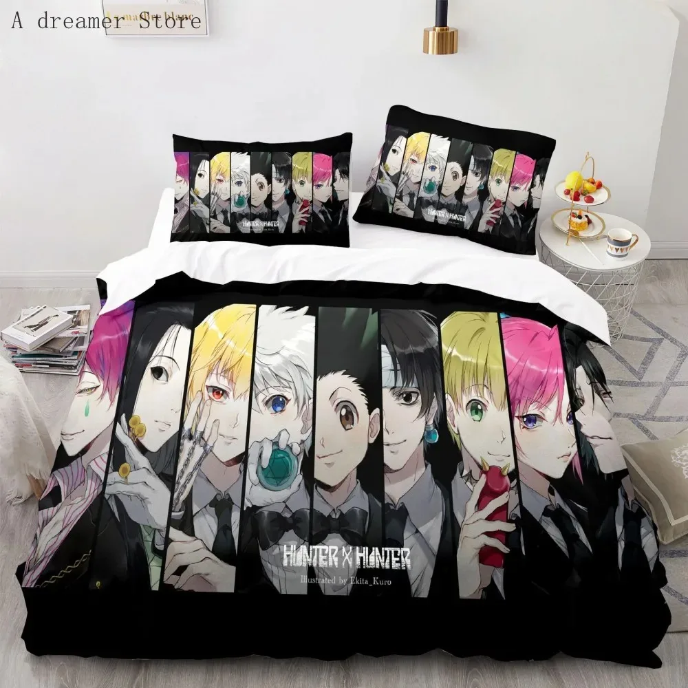 

3d Hunter X Hunter Bedding Set Twin Full Queen Size Anime Bed Set Children Kids Duvet Cover Bedroom Home Decor