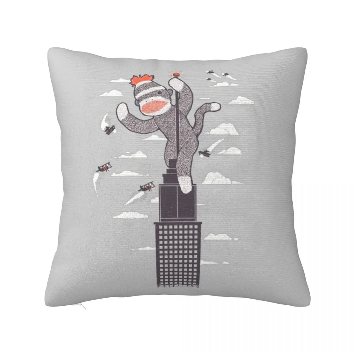 

Sock Monkey Just Wants a Friend Throw Pillow Cushion Cover For Sofa Pillows Aesthetic Decorative pillow case