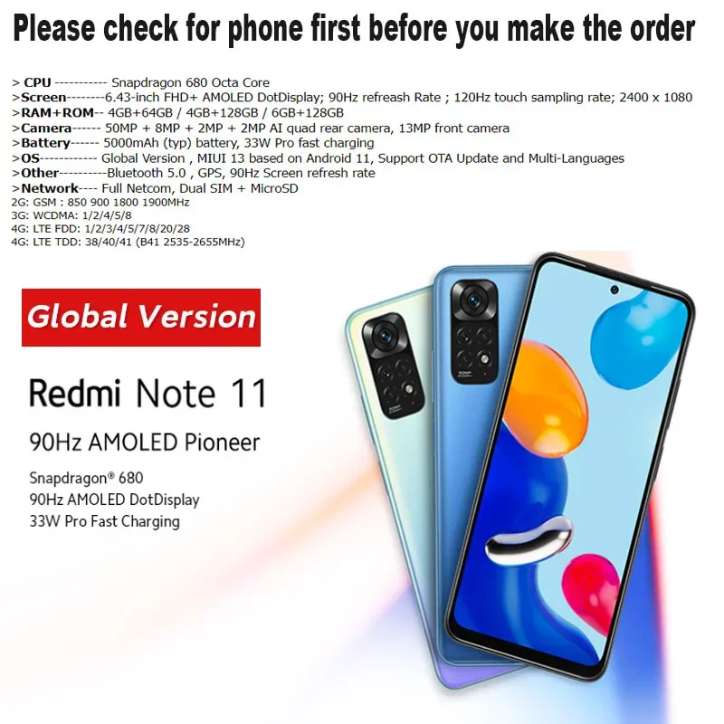 For  Redmi Note 11 Back Camera Lens Rear Glass With Frame Cover 4G Global 2201117TG 2201117TI 2201117TY 2201117TL