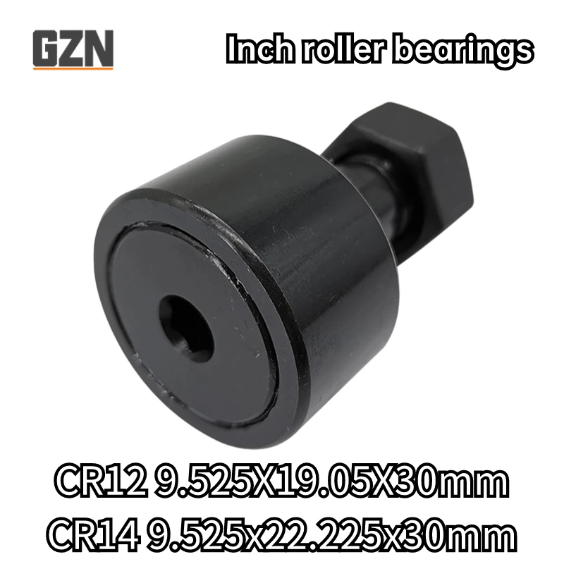 

1pcs CR12R 3/8 X 3/4 9.525X19.05X30mm CR 14R 3/8 X 7/8 9.525X22.225X30 mm Inch Bolt Roller Bearings Spherical CAM Follower Black