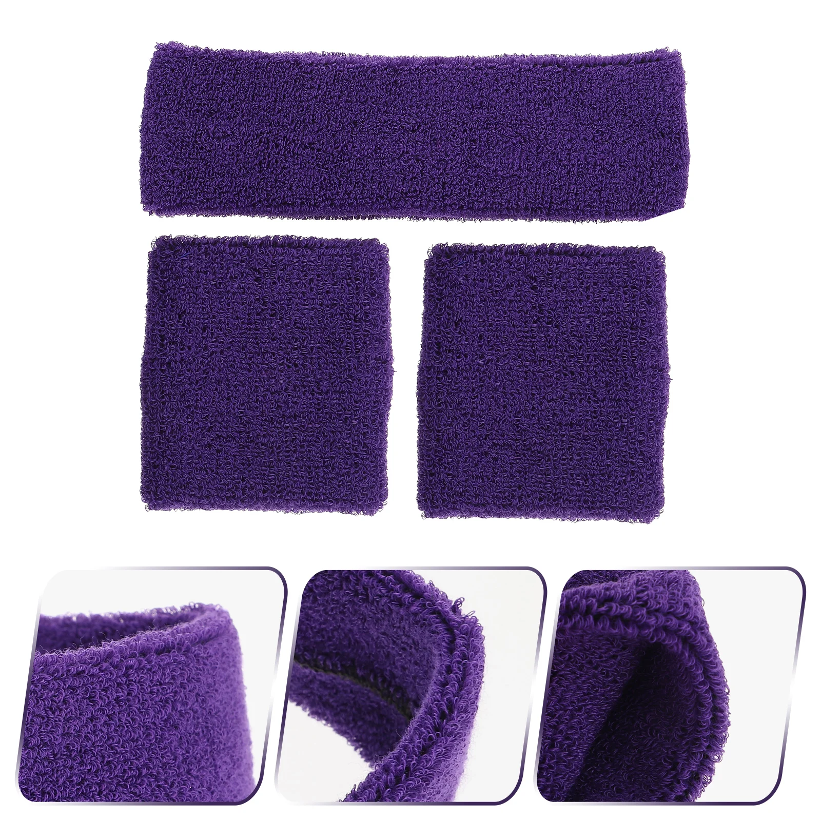 

1 Set Sweat-Absorbent Sports Headband Wristband Set Comfortable Elastic Hairband Wrist Guard For Fitness Yoga Running Outdoor