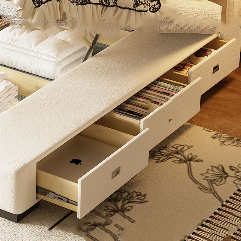 أريكة سرير علوي مزدوج النوم إطار فاخر حصير الجلود سرير آمن توفير المساحة غرفة نوم Camas De Casal صالة جناح الأثاث