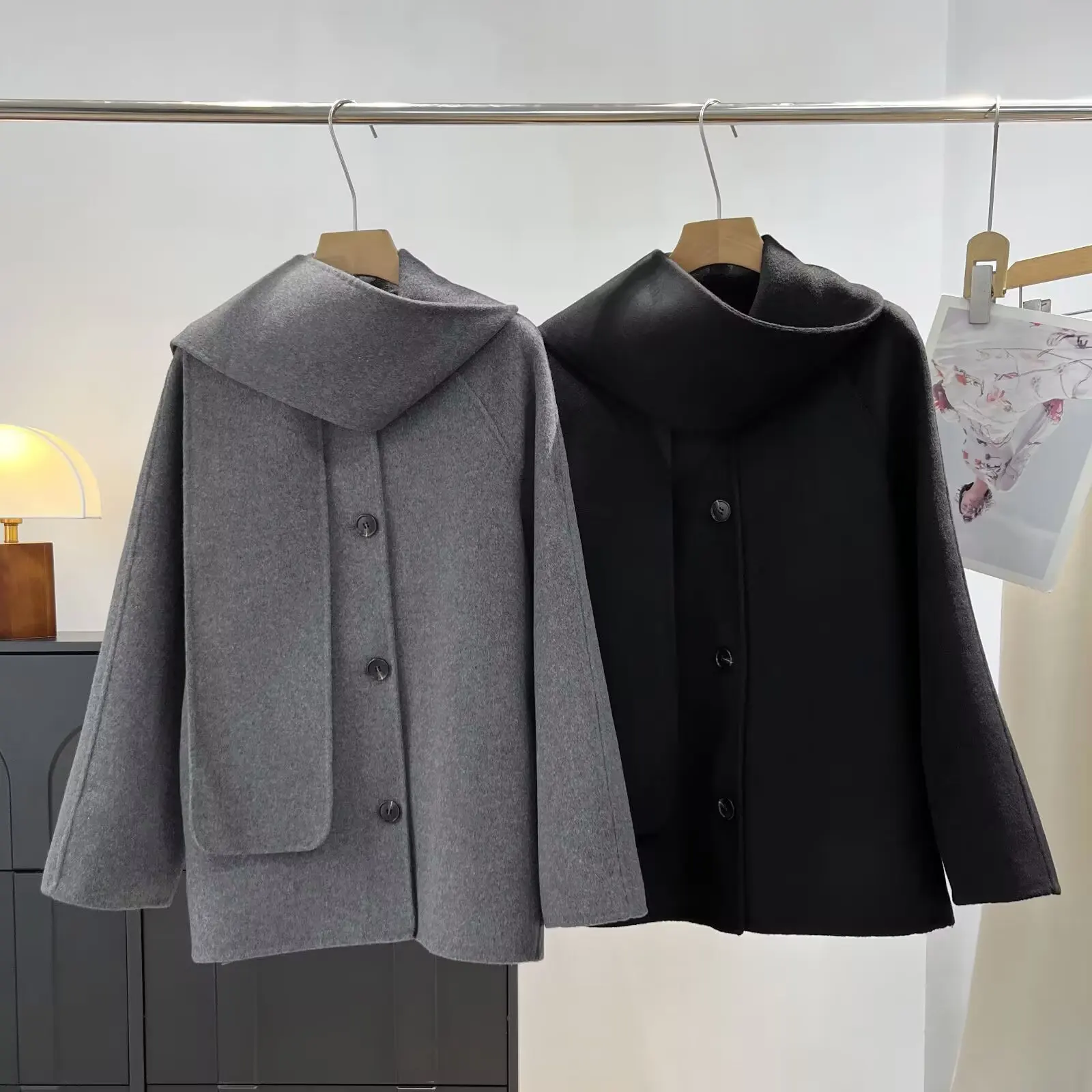 

Новинка осени и зимы 2025 года, модная и универсальная двусторонняя куртка в минималистском стиле для женщин