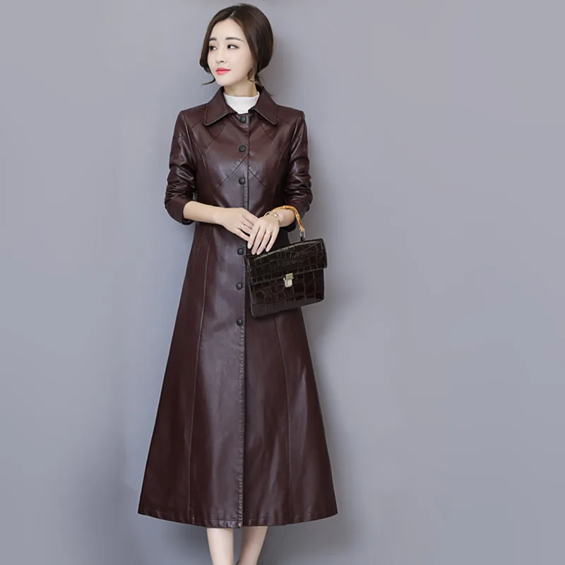 

New Women Sheepskin Coat Autumn Fashion Keep Warm Long Jacket Thicken Sheep Leather Coat Suede Outerwear Female JJ231