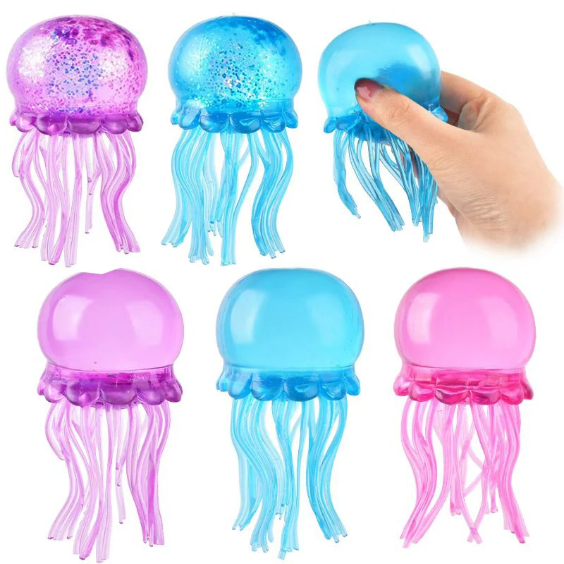 Oktopus-Squishies für Erwachsene, Ozean-Stressbälle, Autismus-Sensorikspielzeug, Stress- und Angstlinderung, Fidget-Spielzeug, Maltose-Wasserbälle, Geschenke, Großpackung