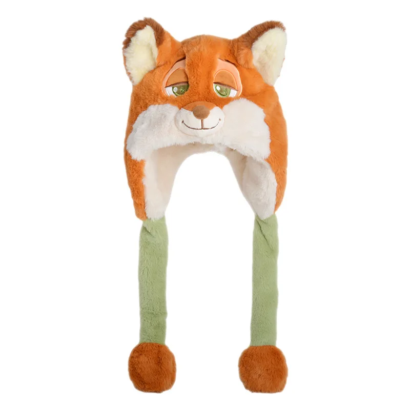 أنيمي مجنون الحيوان مدينة الثعلب نيك تأثيري لطيف رقيق قبعة أفخم آذان الثعلب الخريف الشتاء قبعة تدفئة الرجال النساء هدايا حفلة الهالوين