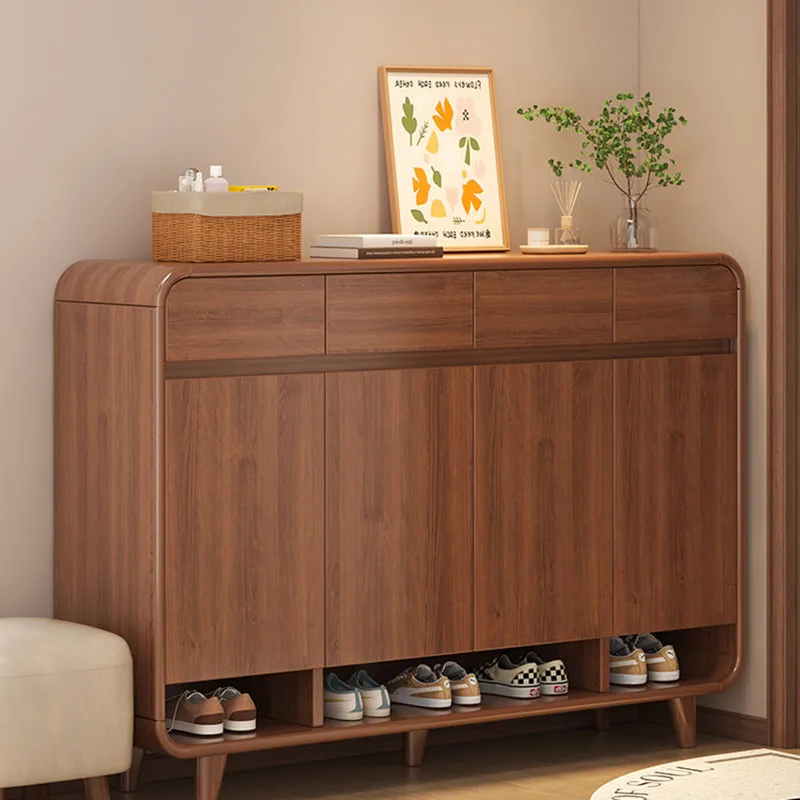 Vertical Wooden Shoe Cabinet Shelves Space Saving Cupboard Designer Show Shoe Shelf Modern Storage Muebles Entrance Furniture