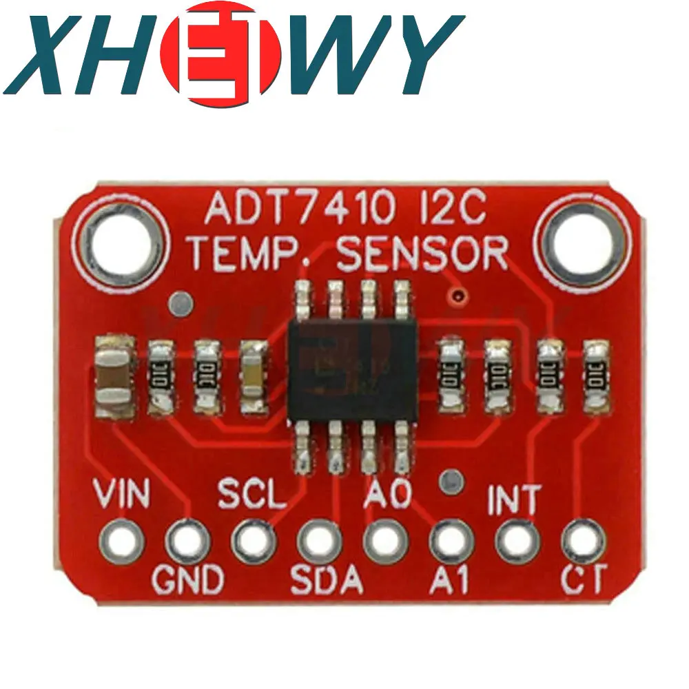 High Accuracy I2C ADT7410 Temperature Sensor Breakout Board Temperature Sensor Development Tools 2.7V-5V 2 Address Pins