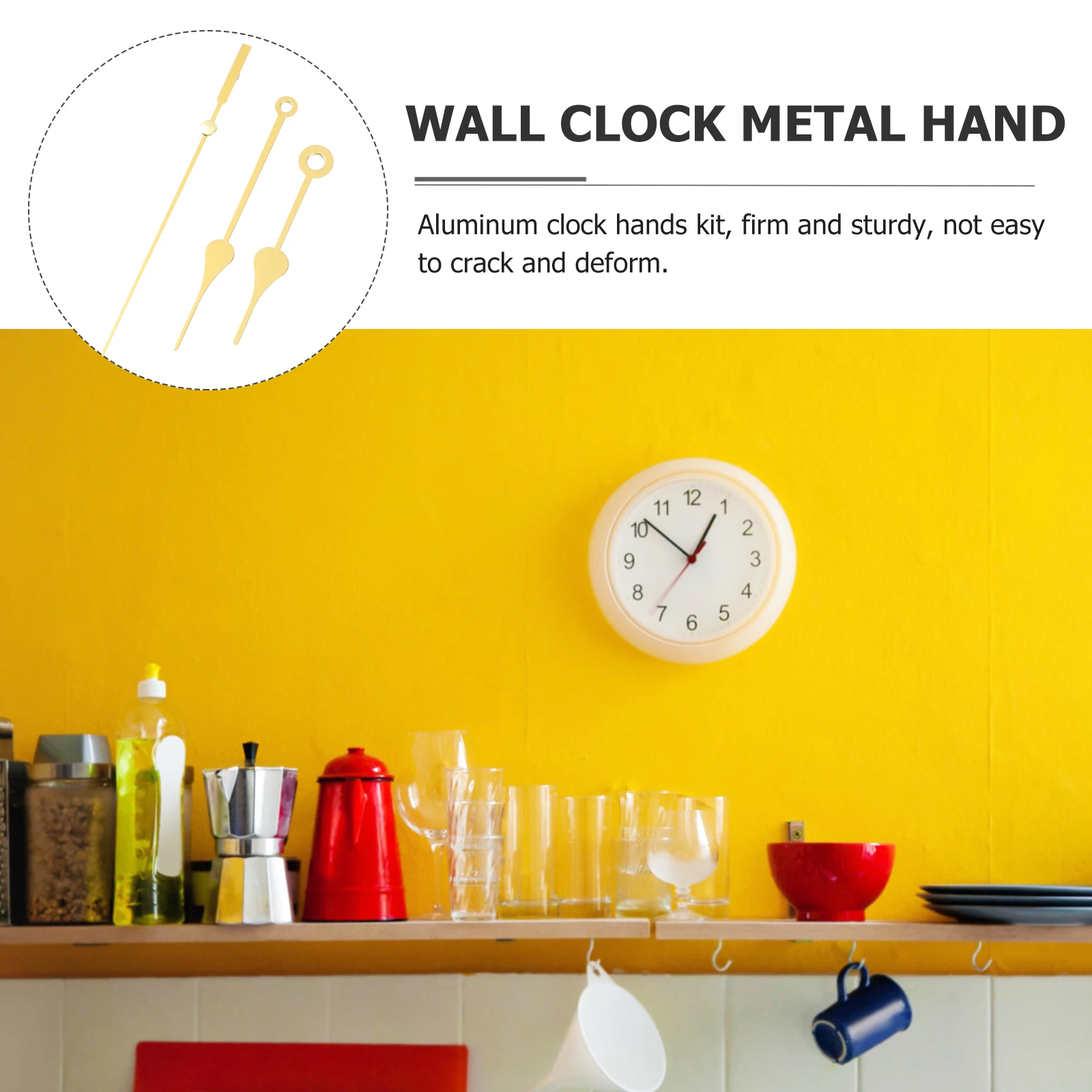 

10 set Aluminum Aluminum Hand Replacement Craft Hand Diy Repair Pointer Set Diy Clock Pointer For Clock Decor Repairing