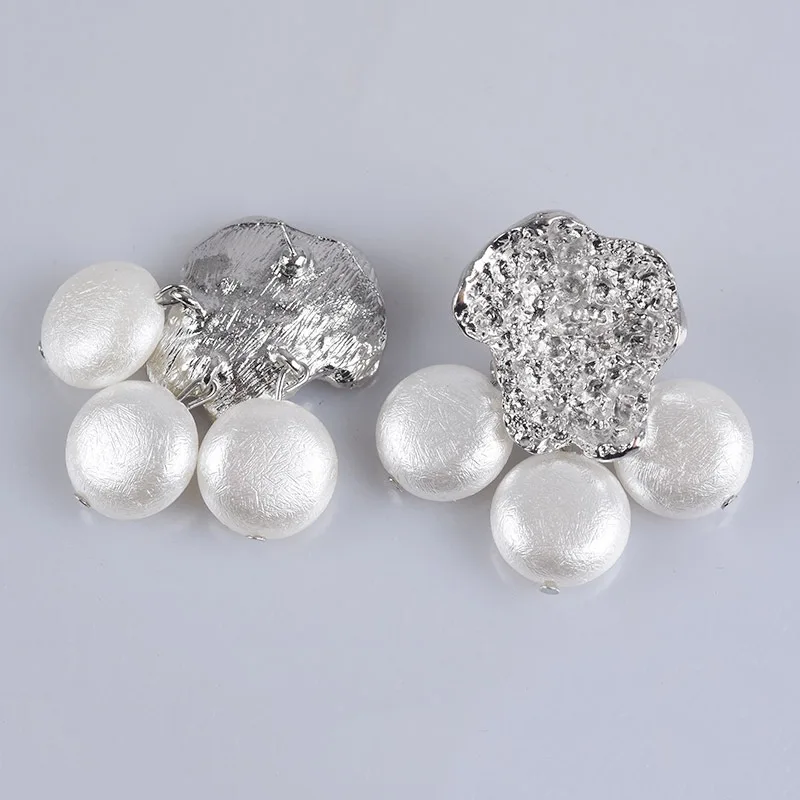 European And American Irregular Geometric Pearl Fringe Earrings Temperament Female Jewelry Gifts 2024