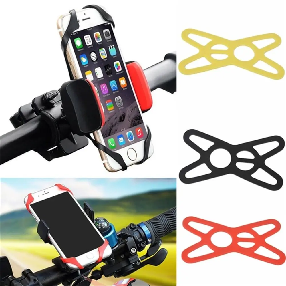 Silicone Universal Bicycle Bike Motorcycle Handlebar Mount Bandage Mount Holder Support