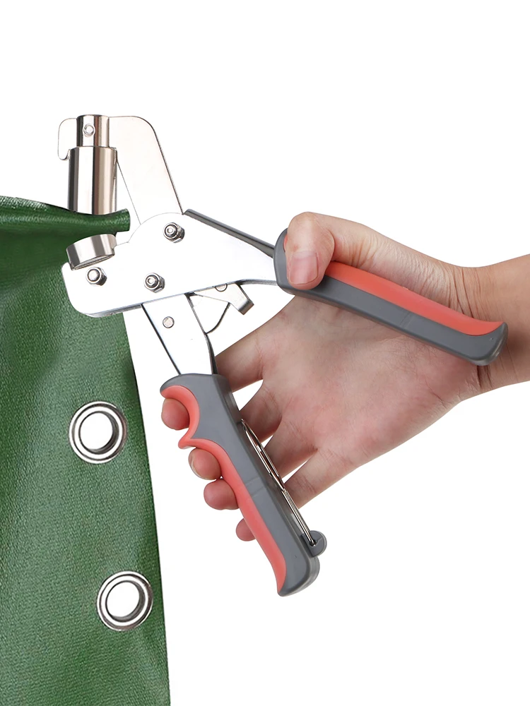 Grommet Eyelet Plier Kit Eyelet Installation Tool Handheld Hole Punch Metal Air Hole Rivet Plier 3/8 Inch 10mm