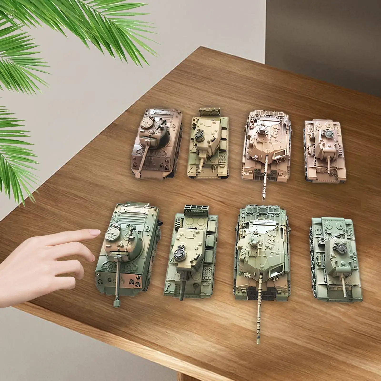 

8x 1:72 Scale Tank Model Vehicle Tank Model Toy DIY Assemble Tank Toy 4D Tank Puzzle Toys 1/72 Tank Toy Model for Children Gifts