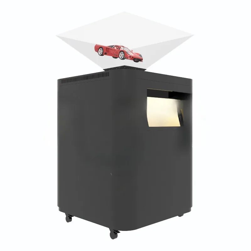 Holographic projection display cabinet 360 degree naked eye 3D three-dimensional pyramid phantom imaging exhibition hall