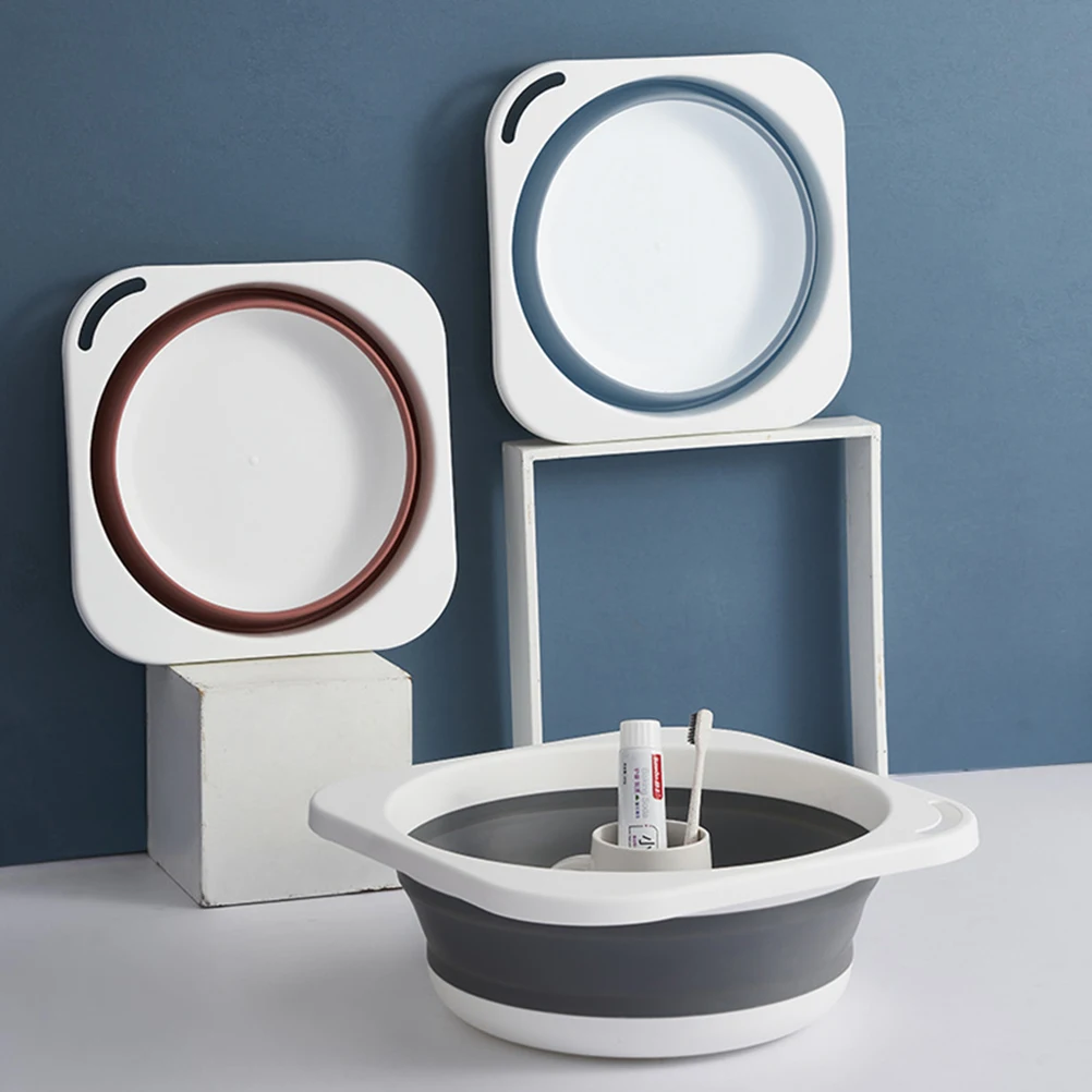 

Folding Wash Basin Multi-Use Collapsible Face Household Storage Basin For Kitchen Laundry Camping Home Basins