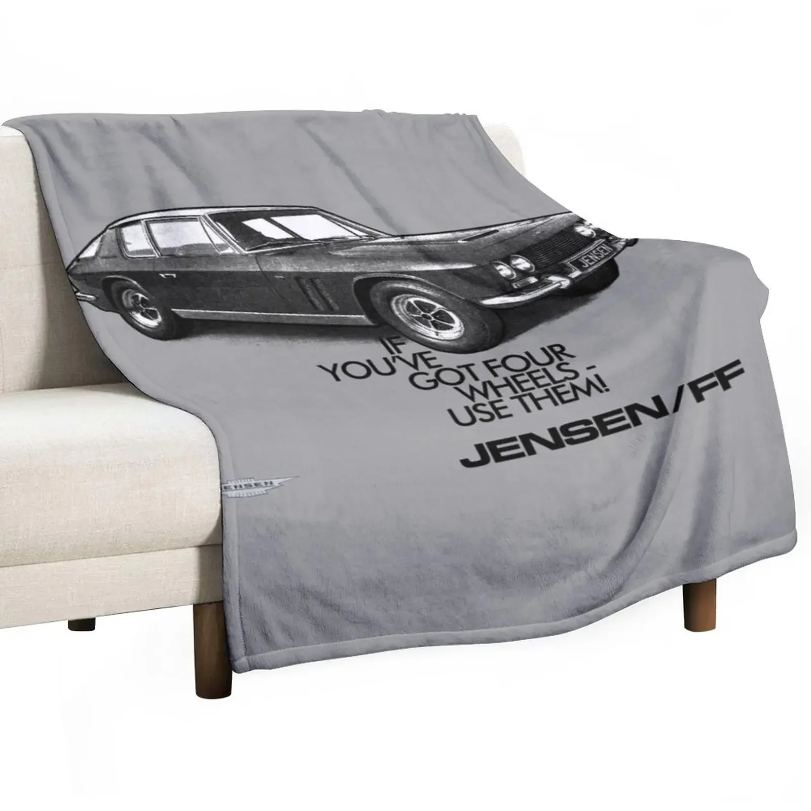 

New JENSEN FF INTERCEPTOR Throw Blanket Flannel Fabric Plaid on the sofa Luxury Blankets