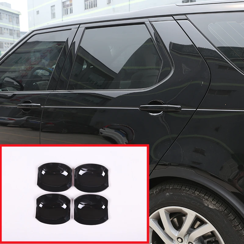 4 Pcs Glossy Black ABS Chrome Exterior Door Cover Trim For Land Rover Discovery 5 LR5 L462 2017 2018 Car Accessories