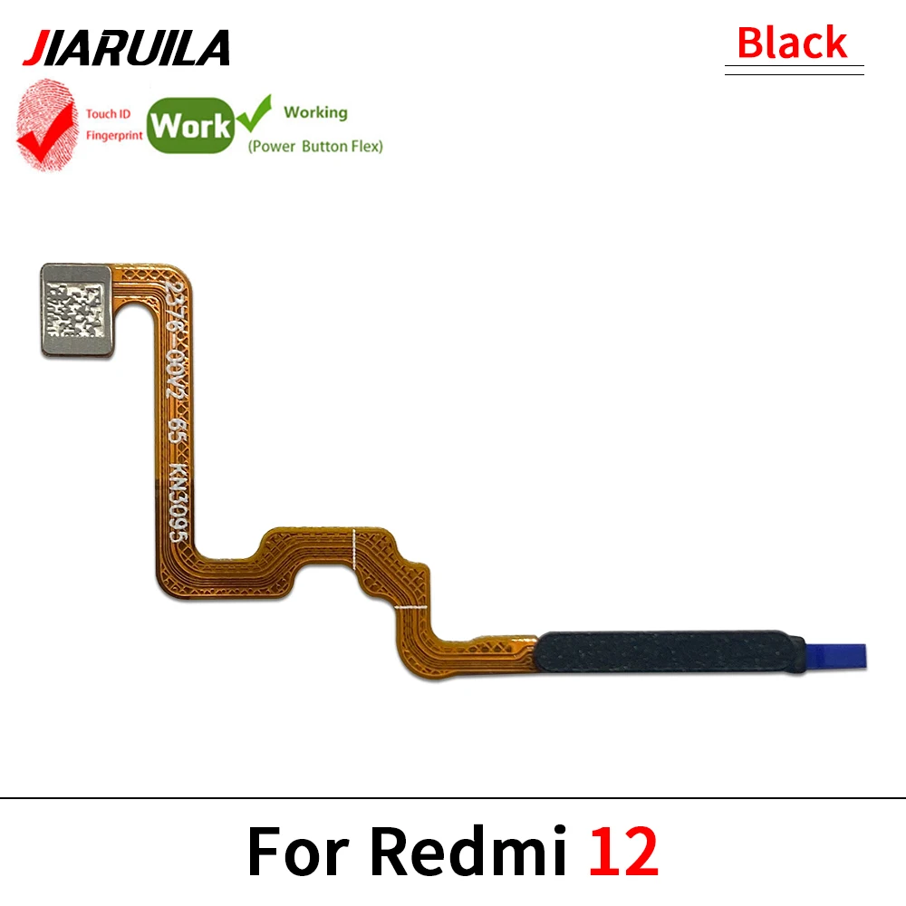 بصمة الاستشعار الرئيسية العودة مفتاح القائمة زر الطاقة الكابلات المرنة ل Xiaomi Redmi 13C 12 12C 10C مع التعرف على بصمات الأصابع