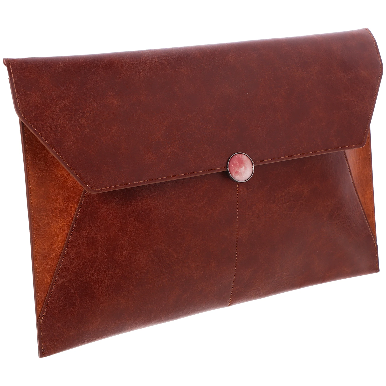 

A4 File Bags Document Storage Folder Brown Snap Button Pouches Waterproof Office Supplies ganizers Cloth Document Bags File