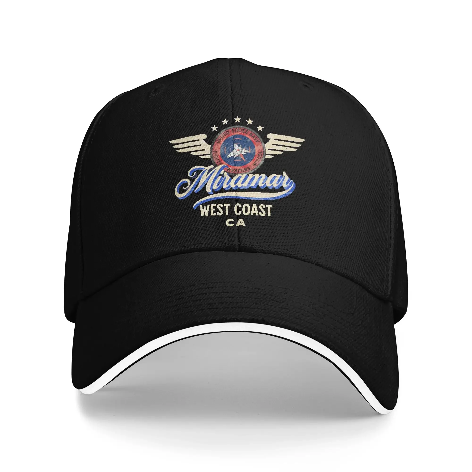 Gorra Top Gun Miramar California Sandwich para adultos, gorra de hip-hop, gorras para el sol, gorras de béisbol de poliéster ajustables, gorras de verano