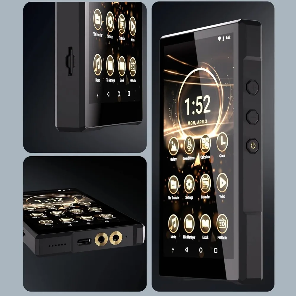 Reproductor de MP3 Android de 5", Bluetooth, WiFi, Spotify, Audible, Octa-core, 5000 mAh, 1 TB, pantalla HD IPS ‌