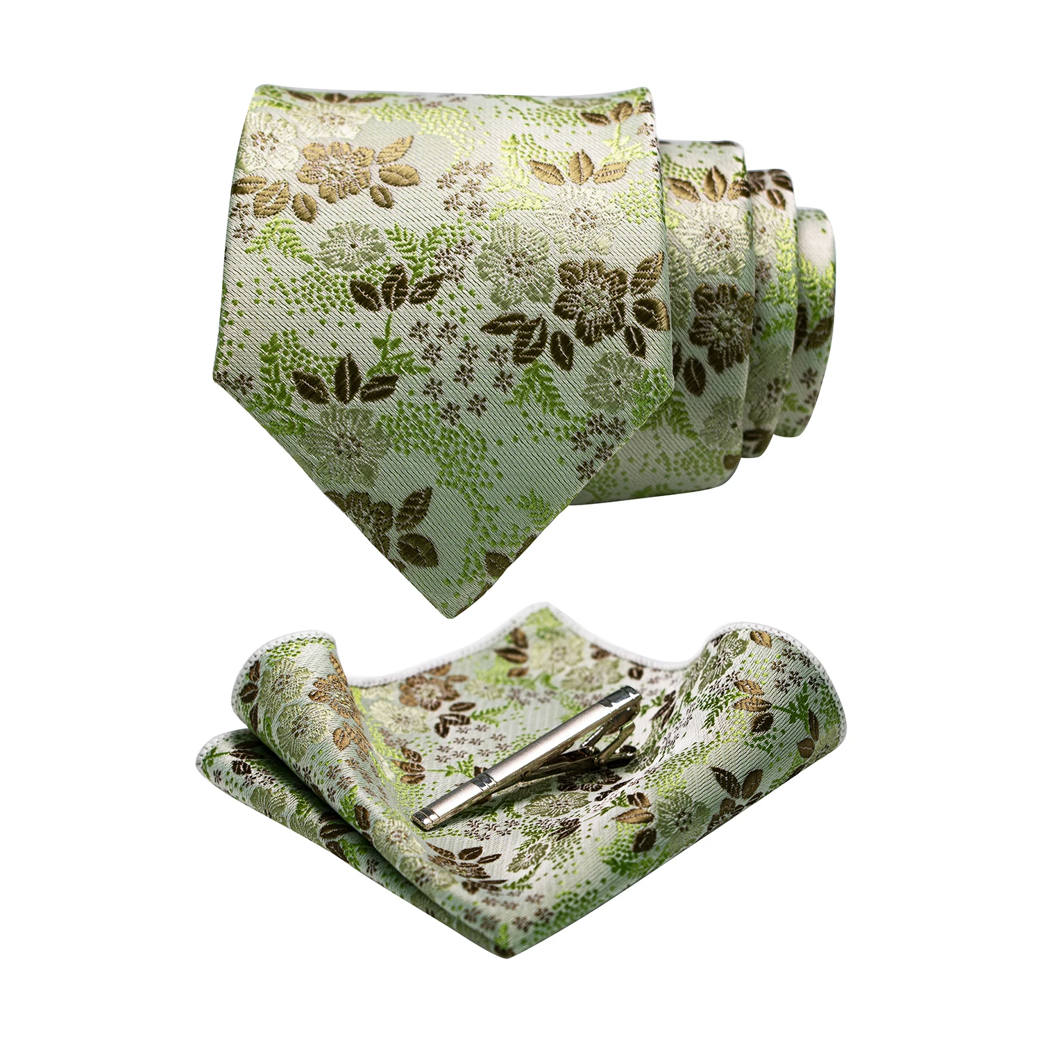 JEMYGINS Floral Seide Männer Krawatte Einstecktuch Krawatte Clip Sets Hochzeit Party Krawatte Männer Zubehör Hohe Qualität Gravata – Detail 18